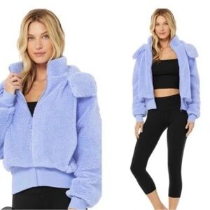 ALO Yoga Limited Edition Light Blue Teddy Jacket